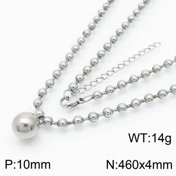 Wholesale Jewelry Streetwear Solid Color Stainless Steel 18K Gold Plated Plating Bracelets Necklace