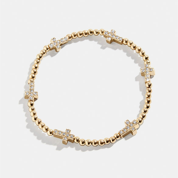 Stretch Rope Copper Full Diamond Zircon Geometric Smiley Flower Star Palm Bead Chain Fashion Cute Telescopic Women's Bracelet