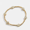 Stretch Rope Copper Full Diamond Zircon Geometric Smiley Flower Star Palm Bead Chain Fashion Cute Telescopic Women's Bracelet