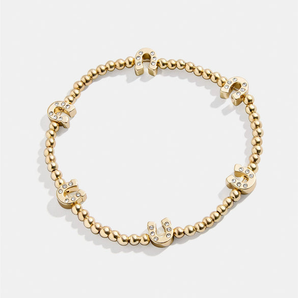 Stretch Rope Copper Full Diamond Zircon Geometric Smiley Flower Star Palm Bead Chain Fashion Cute Telescopic Women's Bracelet