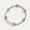 Stretch Rope Copper Full Diamond Zircon Geometric Smiley Flower Star Palm Bead Chain Fashion Cute Telescopic Women's Bracelet