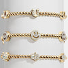 Stretch Rope Copper Full Diamond Zircon Geometric Smiley Flower Star Palm Bead Chain Fashion Cute Telescopic Women's Bracelet