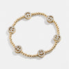 Stretch Rope Copper Full Diamond Zircon Geometric Smiley Flower Star Palm Bead Chain Fashion Cute Telescopic Women's Bracelet