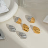 Striped Geometric Stainless Steel Earrings For Women Pvd Furnace Vacuum Real Gold Plated Retro High End And Fashionable