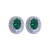 Stud Earrings Copper Inlaid Zircon Geometric Style For Women