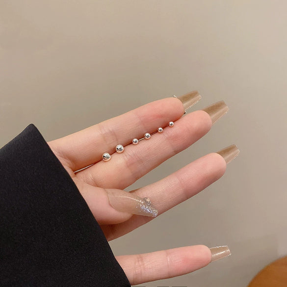 Stud Earrings Copper S925 Silver Geometric Electroplated For Women