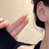 Stud Earrings Copper S925 Silver Geometric Electroplated For Women