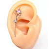 Stud Earrings Copper Sweet Cool Style Heart Shape Star Electroplated