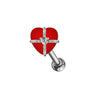 Stud Earrings Copper Sweet Cool Style Heart Shape Star Electroplated