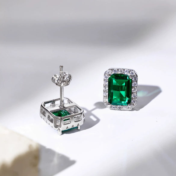 Stud Earrings S925 Sterling Silver Geometric Light Luxury Style Electroplated For Women