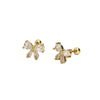 Stud Earrings 925 Silver Bow Ins Style Electroplated For Women