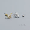 Stud Earrings 925 Silver Bow Ins Style Electroplated For Women