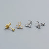 Stud Earrings 925 Silver Bow Ins Style Electroplated For Women