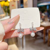 Stud Earrings 225 Silver Copper Zirconia Heart Bow Star Light Luxury Style For Women