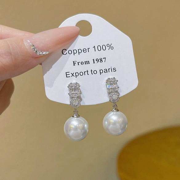 Stud Earrings 225 Silver Copper Zirconia Heart Bow Star Light Luxury Style For Women