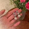 Stud Earrings 225 Silver Copper Zirconia Heart Bow Star Light Luxury Style For Women