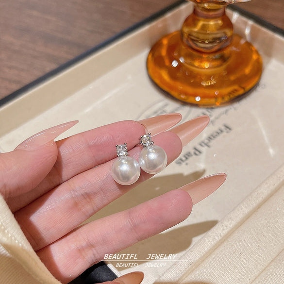 Stud Earrings 225 Silver Copper Zirconia Heart Bow Star Light Luxury Style For Women