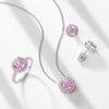 Stud Earrings 925 Silver Geometric Light Luxury Color Zirconium