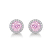 Stud Earrings 925 Silver Geometric Light Luxury Color Zirconium
