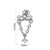 Stud Earrings Stainless Steel Butterfly Geometric Flower Insect Diamond