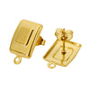 Stud Earrings Stainless Steel Cocoon Shape Vintage Smooth 18K Vacuum Plating