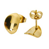 Stud Earrings Stainless Steel Cocoon Shape Vintage Smooth 18K Vacuum Plating