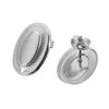 Stud Earrings Stainless Steel Cocoon Shape Vintage Smooth 18K Vacuum Plating