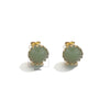 Stud Earrings Stainless Steel Natural Stone Geometric Electroplating