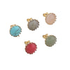 Stud Earrings Stainless Steel Natural Stone Geometric Electroplating