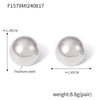 Stud Earrings 316L Stainless Steel Electroplated 18K Gold Semicircular Geometric Niche Style For Women