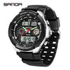 Student Fashion Sports Electronic Watch Tpu Strap Abs Case Acrylic Mirror Round Dial Waterproof