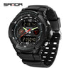 Student Fashion Sports Electronic Watch Tpu Strap Abs Case Acrylic Mirror Round Dial Waterproof