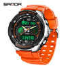 Student Fashion Sports Electronic Watch Tpu Strap Abs Case Acrylic Mirror Round Dial Waterproof