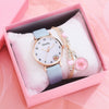 Student Female Watch Alloy Case Canvas Strap Round Dial Leisure Style