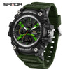 Student Sports Watch Tpu Strap Abs Case Acrylic Mirror Waterproof Luminous Highend Style