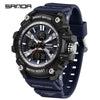 Student Sports Watch Tpu Strap Abs Case Acrylic Mirror Waterproof Luminous Highend Style