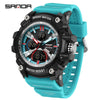 Student Sports Watch Tpu Strap Abs Case Acrylic Mirror Waterproof Luminous Highend Style