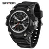 Student Sports Watch Tpu Strap Abs Case Acrylic Mirror Waterproof Luminous Highend Style
