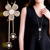 Style New Fashion Necklace Women's Flower Sweater Chain Clothes Accessories Decorations Allmatch Long Tassel