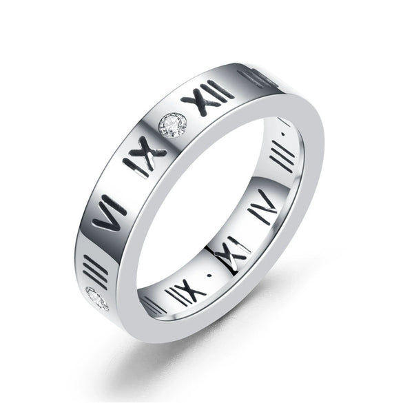 Style Roman Numeral Diamond Ring Couple Ring  Source Good Goods