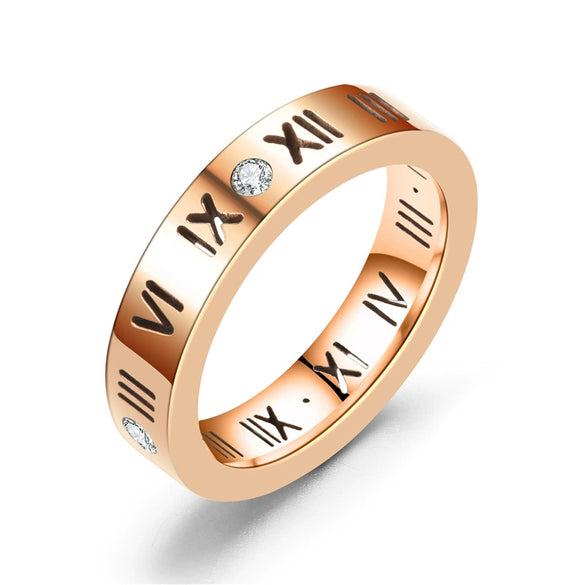 Style Roman Numeral Diamond Ring Couple Ring  Source Good Goods