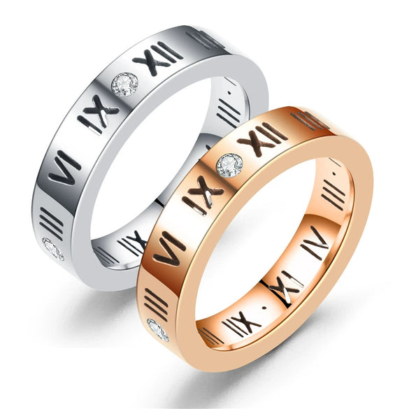 Style Roman Numeral Diamond Ring Couple Ring  Source Good Goods