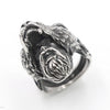 Stylish Exaggerated Retro Atomic Wolf Viking Werewolf Ring Titanium Steel Oil Treated Unisex