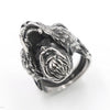 Stylish Exaggerated Retro Atomic Wolf Viking Werewolf Ring Titanium Steel Oil Treated Unisex