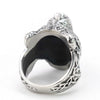 Stylish Exaggerated Retro Atomic Wolf Viking Werewolf Ring Titanium Steel Oil Treated Unisex