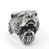 Stylish Exaggerated Retro Atomic Wolf Viking Werewolf Ring Titanium Steel Oil Treated Unisex