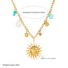 Stylish Minimalist Tropical Fish Star Sunflower Pendant Goldplated Stainless Steel Necklace