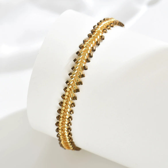 Stylish Simple Glass Glazed Geometric Doll Cartoon Characters Purely Handmade Miyuki Beads Stainless Steel Bracelet For Women And Unisex