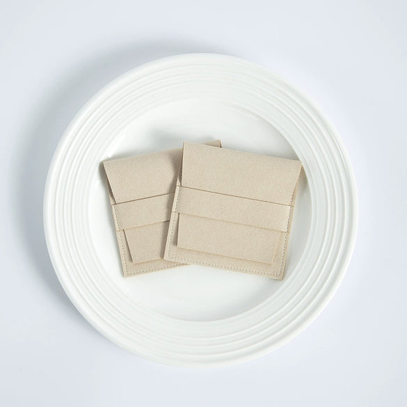 Suede Microfiber Flannel Jewelry And Card Storage Bag