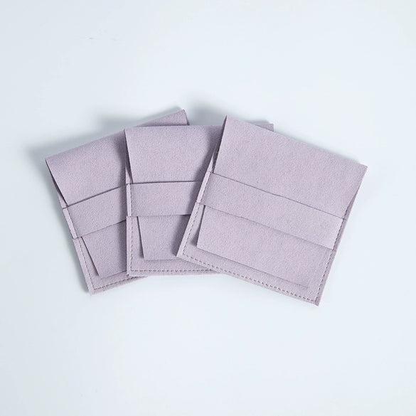 Suede Microfiber Flannel Jewelry And Card Storage Bag